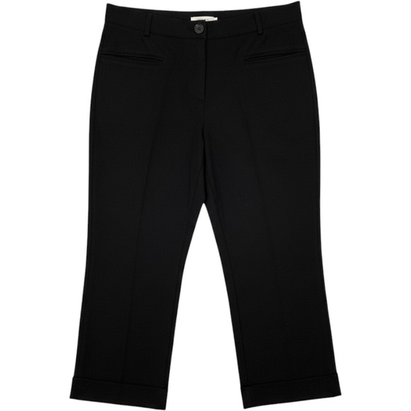 Betabrand Pants - Betabrand Dress Pant Yoga Pants Black Cropped Cuffed Straight‎ Leg Petite Large